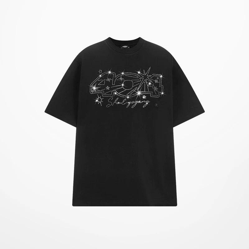 404MOB Star Hot Diamond Round Neck Tee