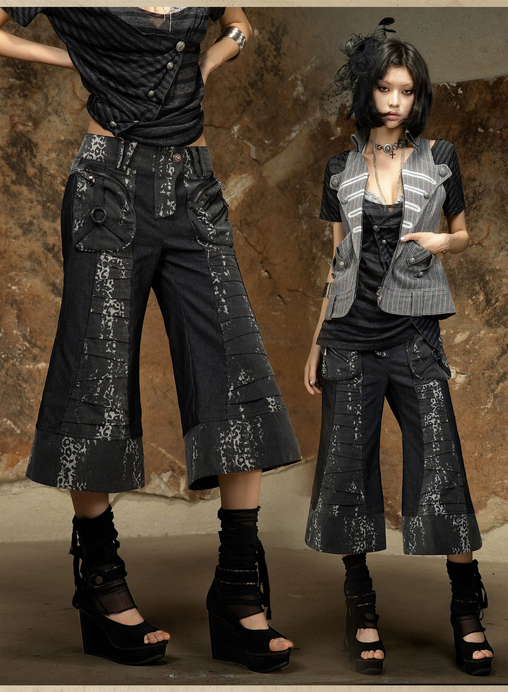 ARIADNAw Casual Spicy Nine-point Pants