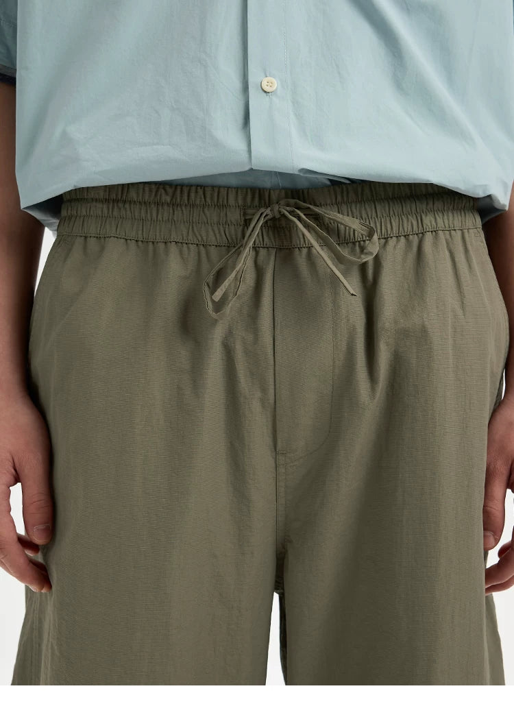 BUTTBILL 280g Breathable Linen-Blend Parachute Pants