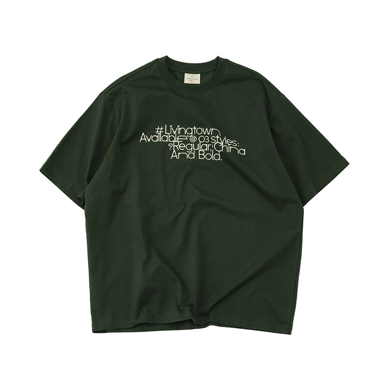 LIVINGTOWN Cool Star Font Slogan Printed Tee