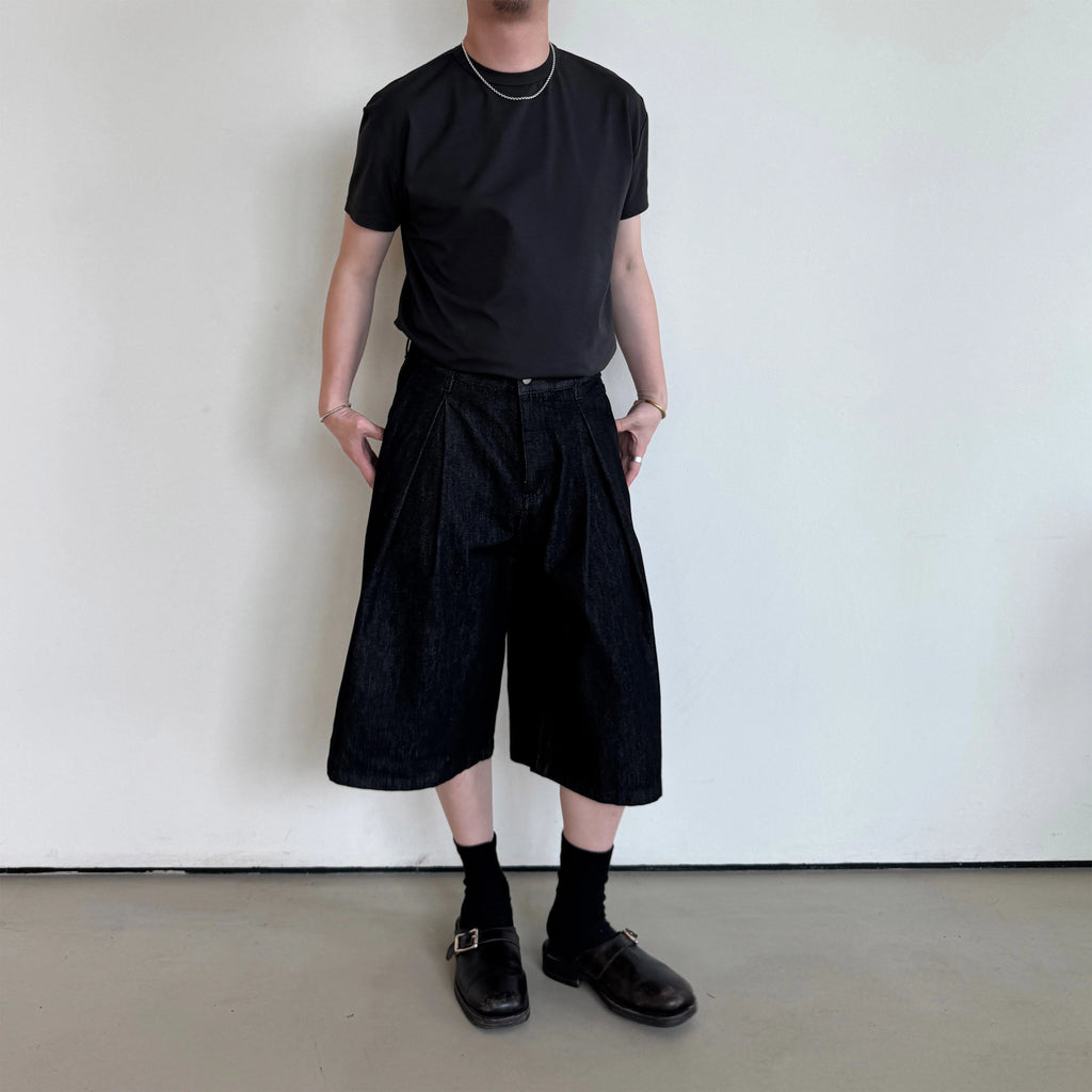 Anniehall Large Silhouette Denim Shorts