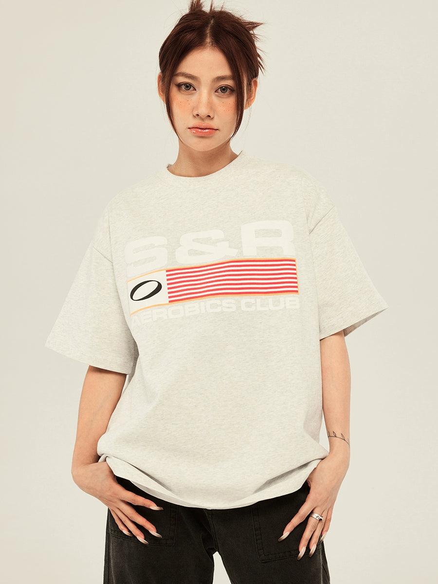 SOSER Vintage SR Print Casual Tee