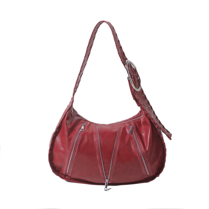 2th Desire Premium Vintage Woven Shoulder Bag Underarm Bag