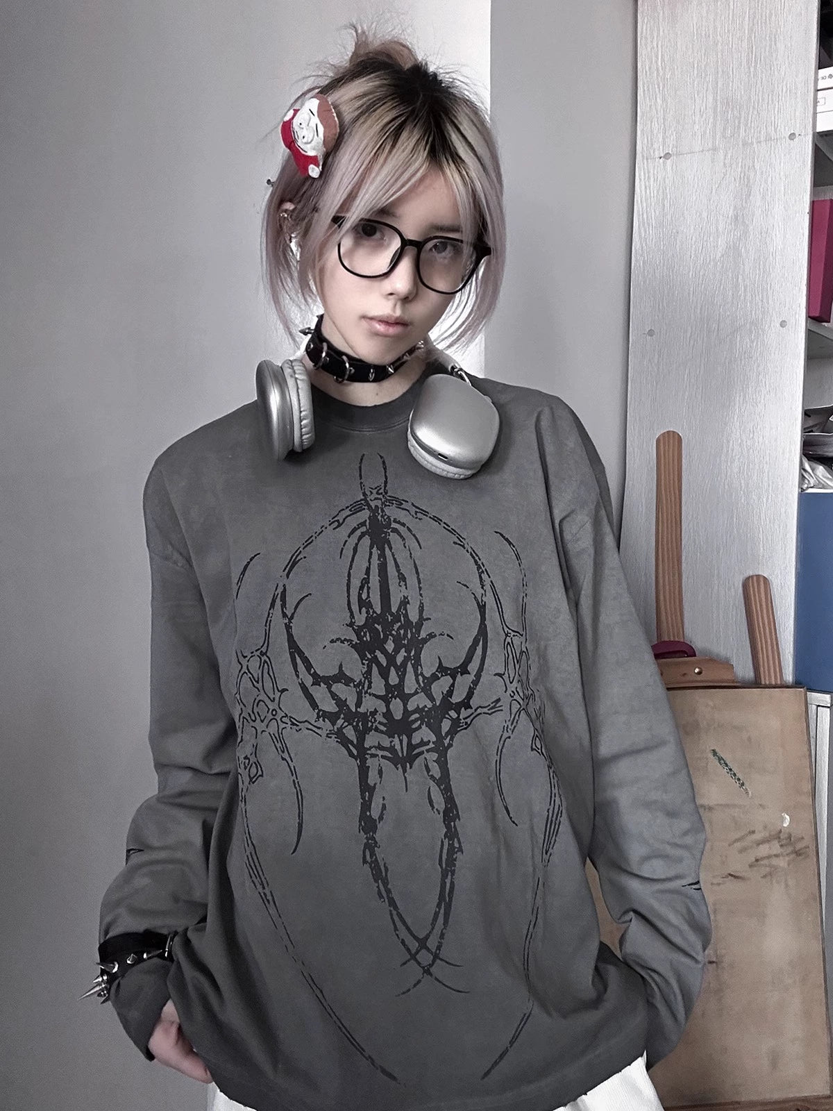 Wetbody Loose Wash Old T-shirt