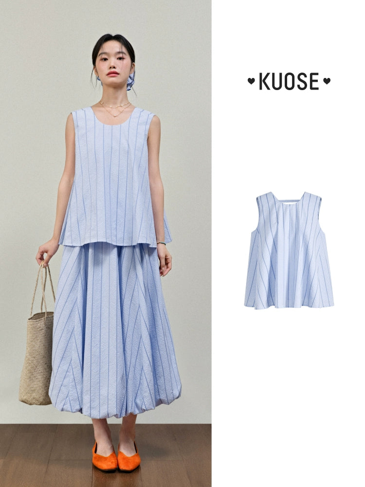 Kuose Vest Top Bud Skirt Two-piece Set
