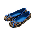 Mooreyu Leopard Print Light Mouth Bow Round Head Flats