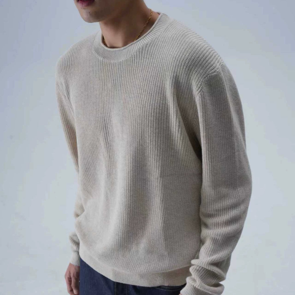 SEE ALSO Slack Minimalist Crew Neck Long Sleeve Knitted Sweater
