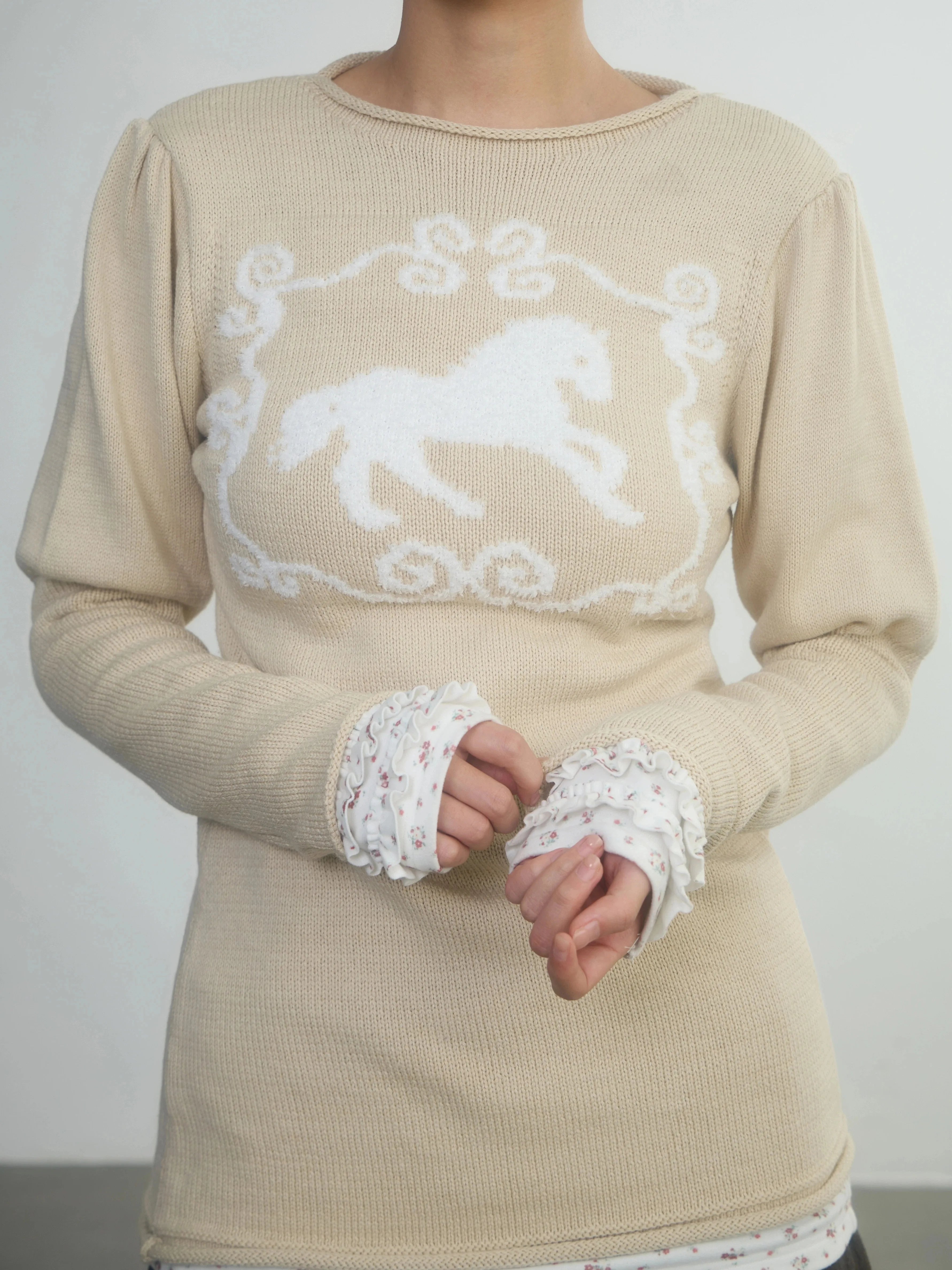 In Two Twos Fake Two Medium and Long Pony Sweaters