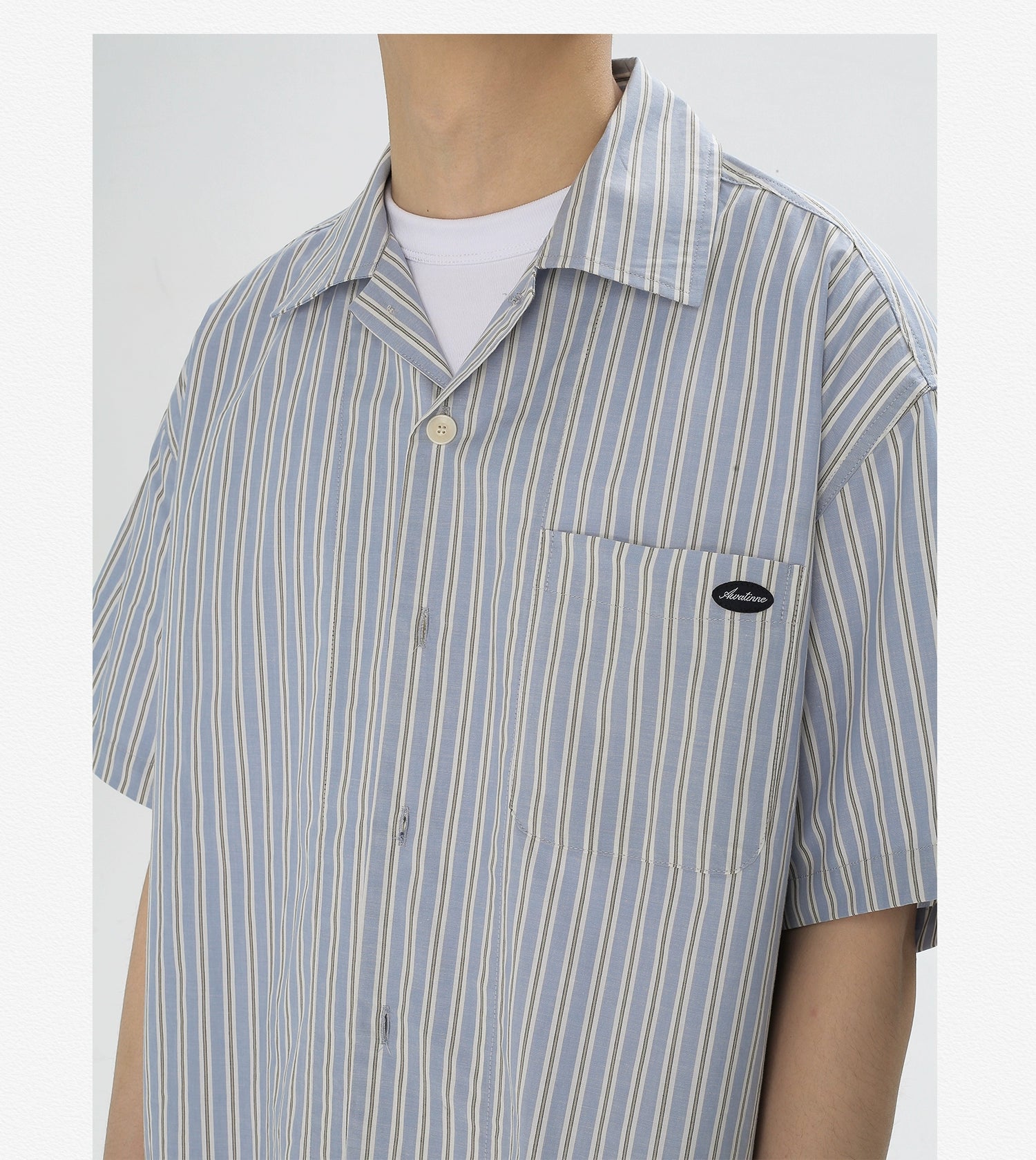 AWT24SS Simple Casual Striped Shirt