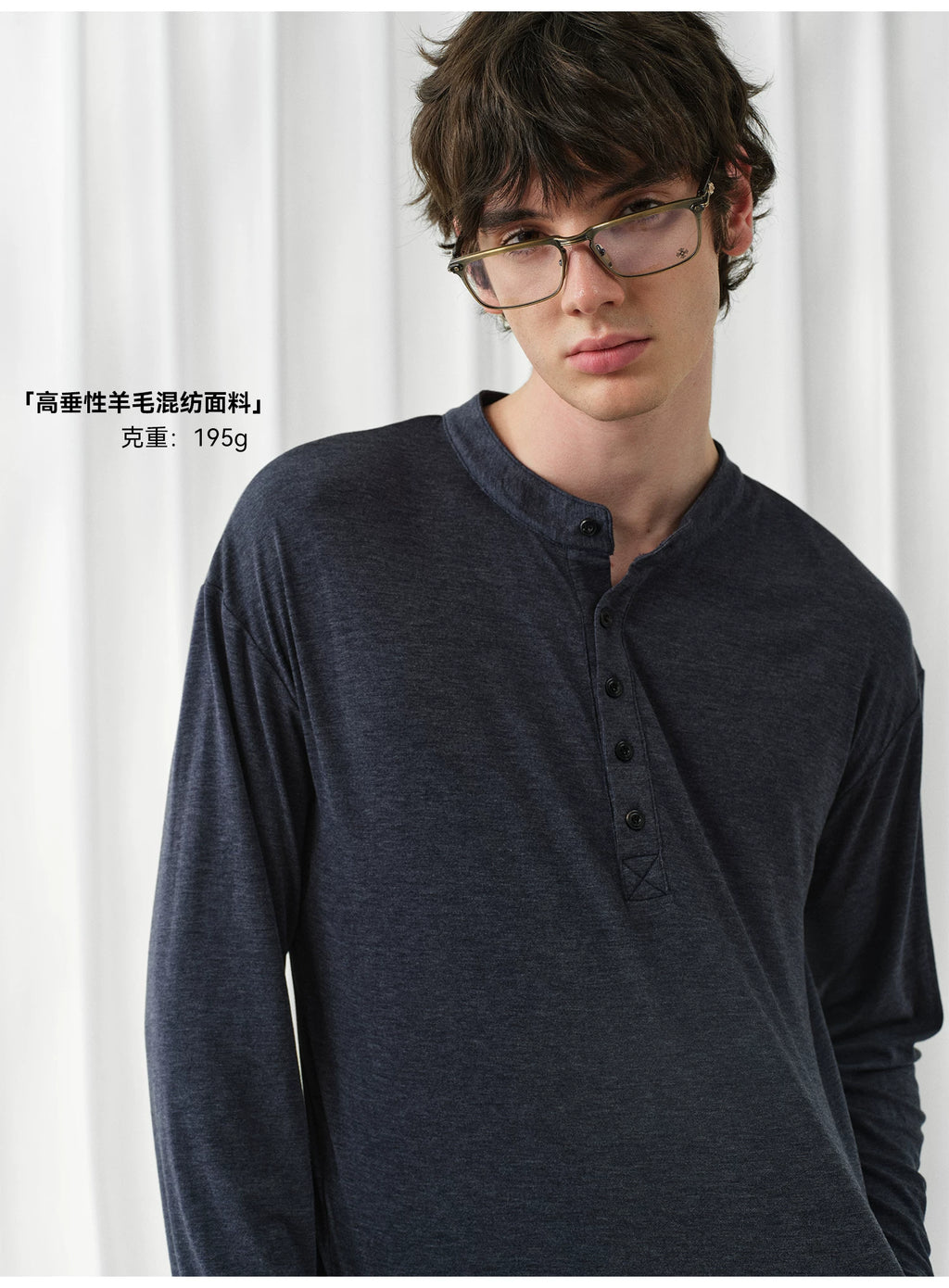 VLABMADE Elegant Old Money Henry Collar Long Sleeves