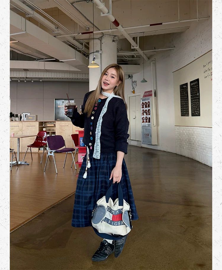 CCYE Colored Button Knitted Sweater Jacket