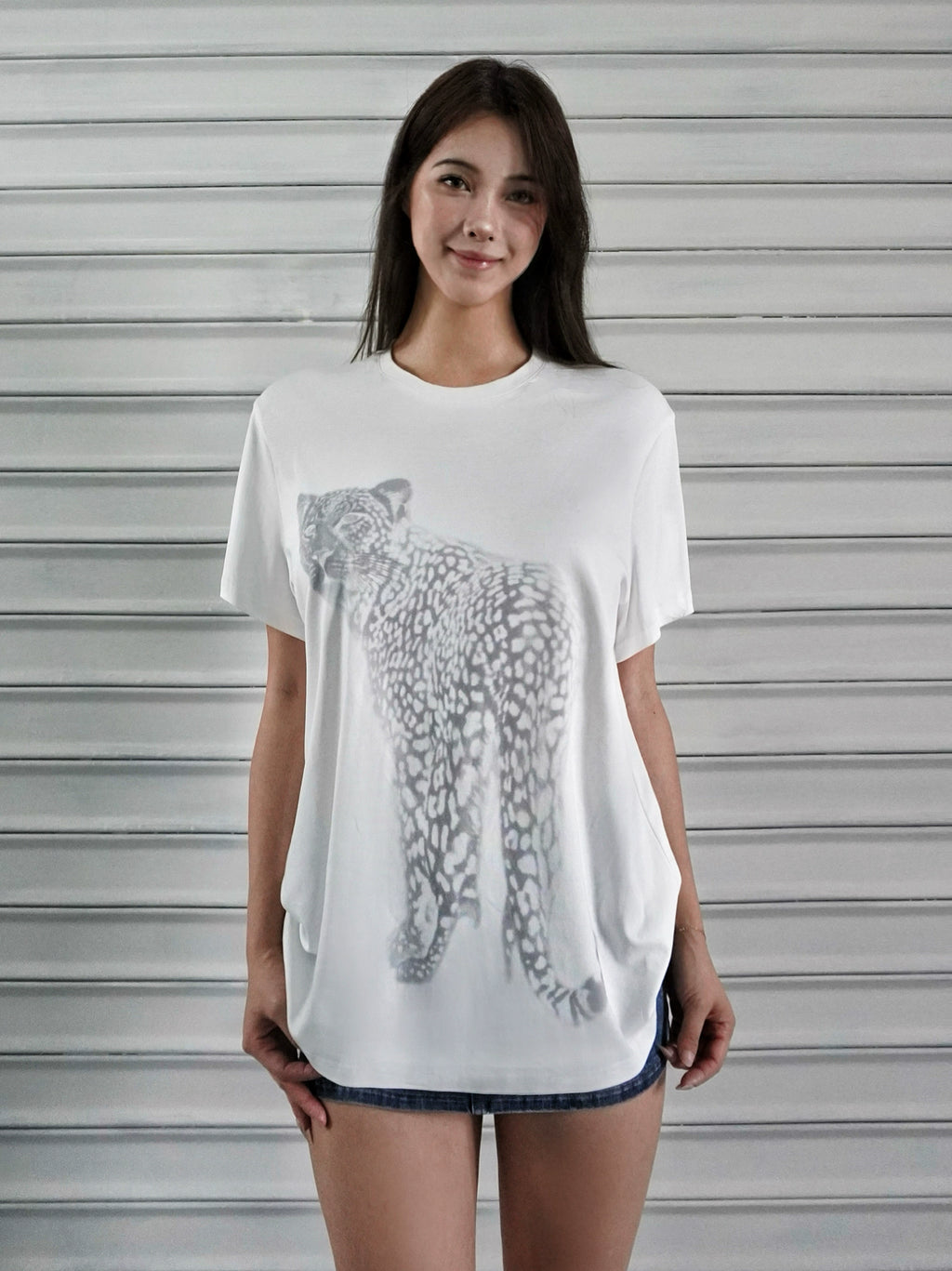 Jim Kennet "leopard" Loose Print Tee