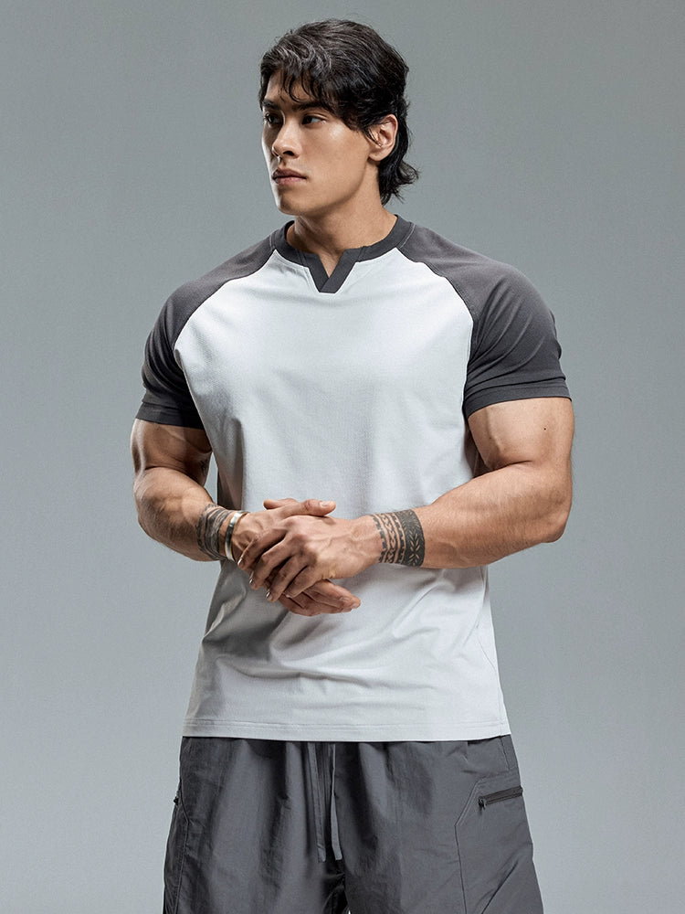 Muscle Dog American V-neck Sports Padded Casual Tee