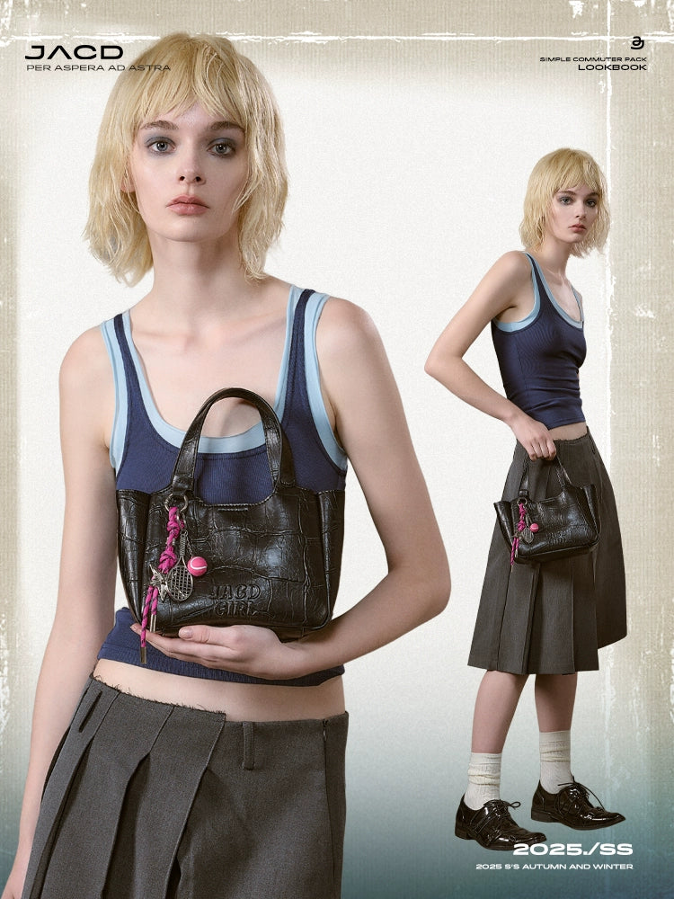 JACD Texture Niche Premium Sense Bucket Bag