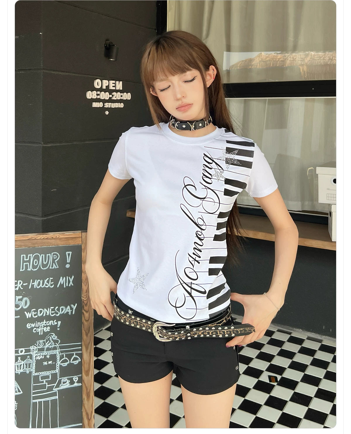 404MOB Heavy Industry Hot Drilling Printing Slim Tee