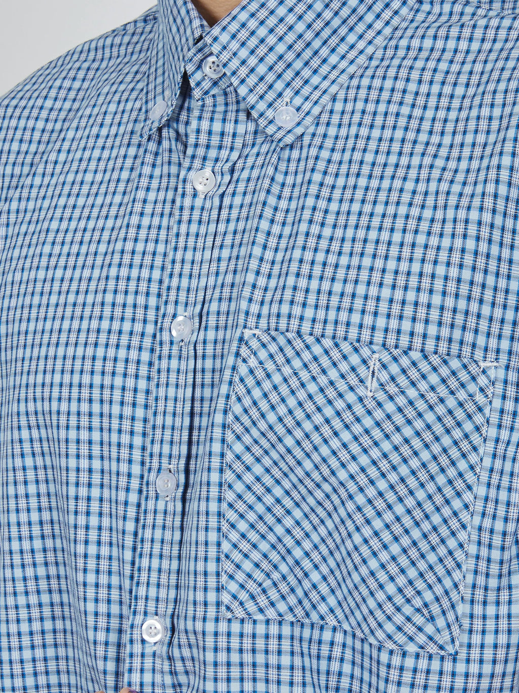 Remedy Lapel Loose Short Plaid Shirt