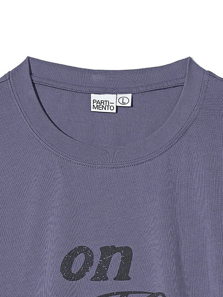 PARTIMENTO Washed and Used English Printing Tee