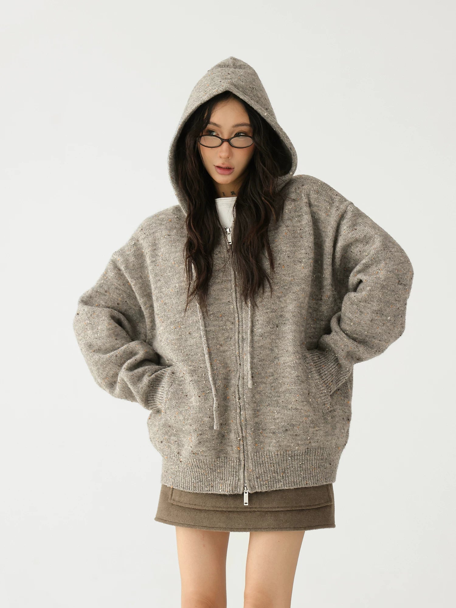 AceStudios Vintage Lazy Style Loose Knitted Jacket