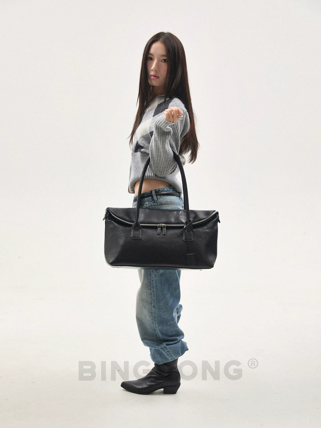 BINGBONG Simple Long-handled Shoulder Tote Bag