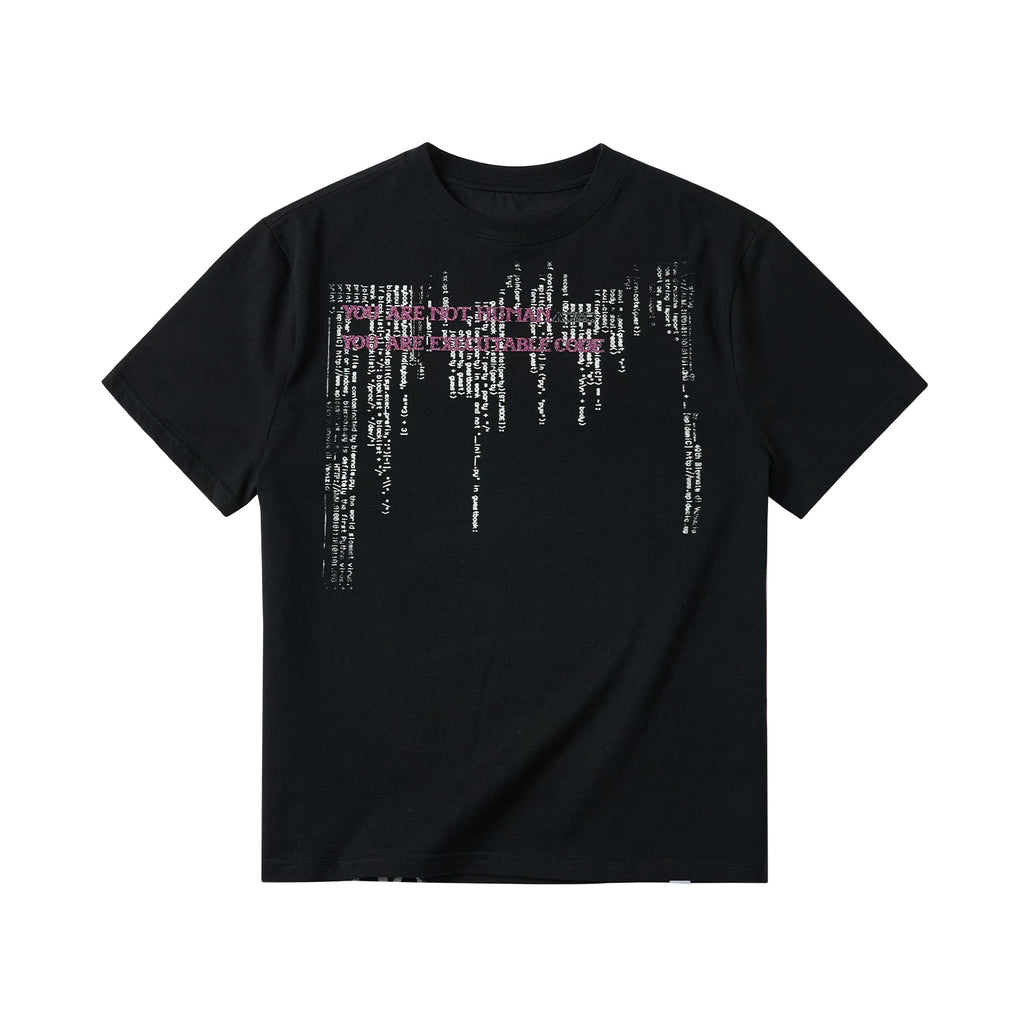 SAXGENWON Retro Hot Drill Front Shoulder Tee