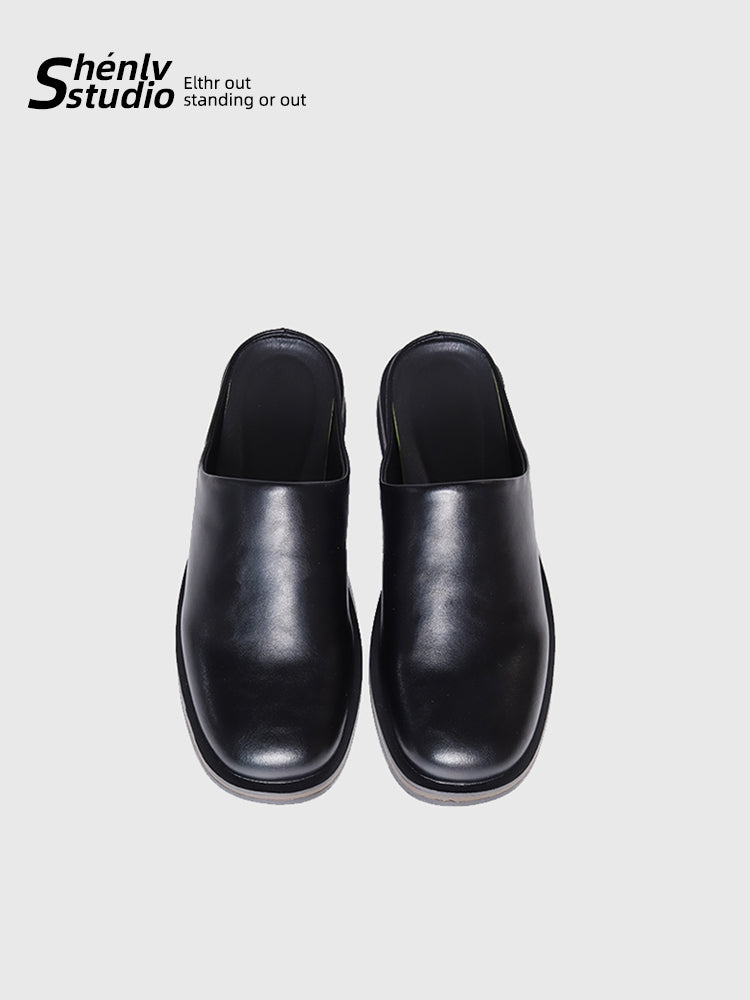 SHENLV STUDIO Leather Clogs