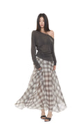 WITHMIN Loose and Thin Plaid Dress