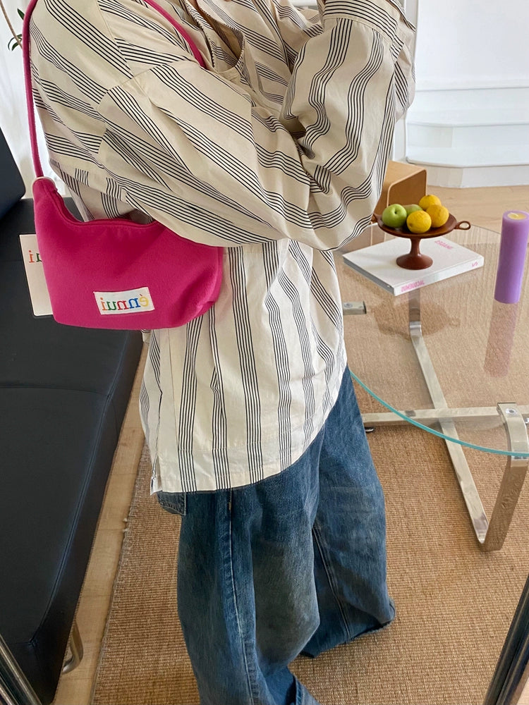 ENNUI Square Vintage Zipper Handheld Underarm Bag