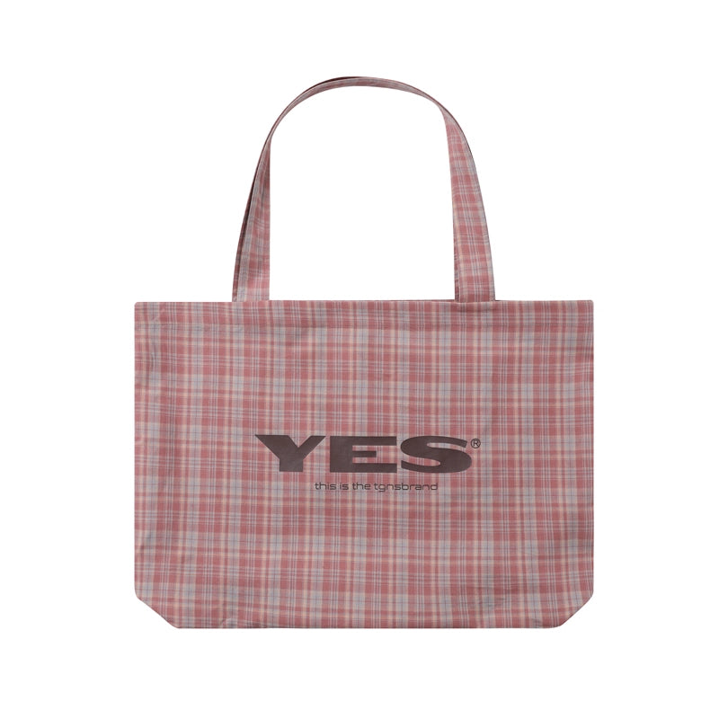 TGNS Vintage Commuter Plaid Canvas Bag