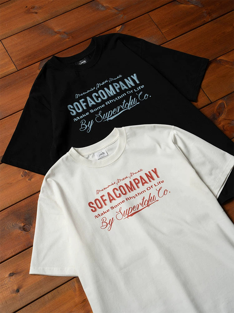 SUPERTOFU Vintage Casual Versatile Shoulder Tee
