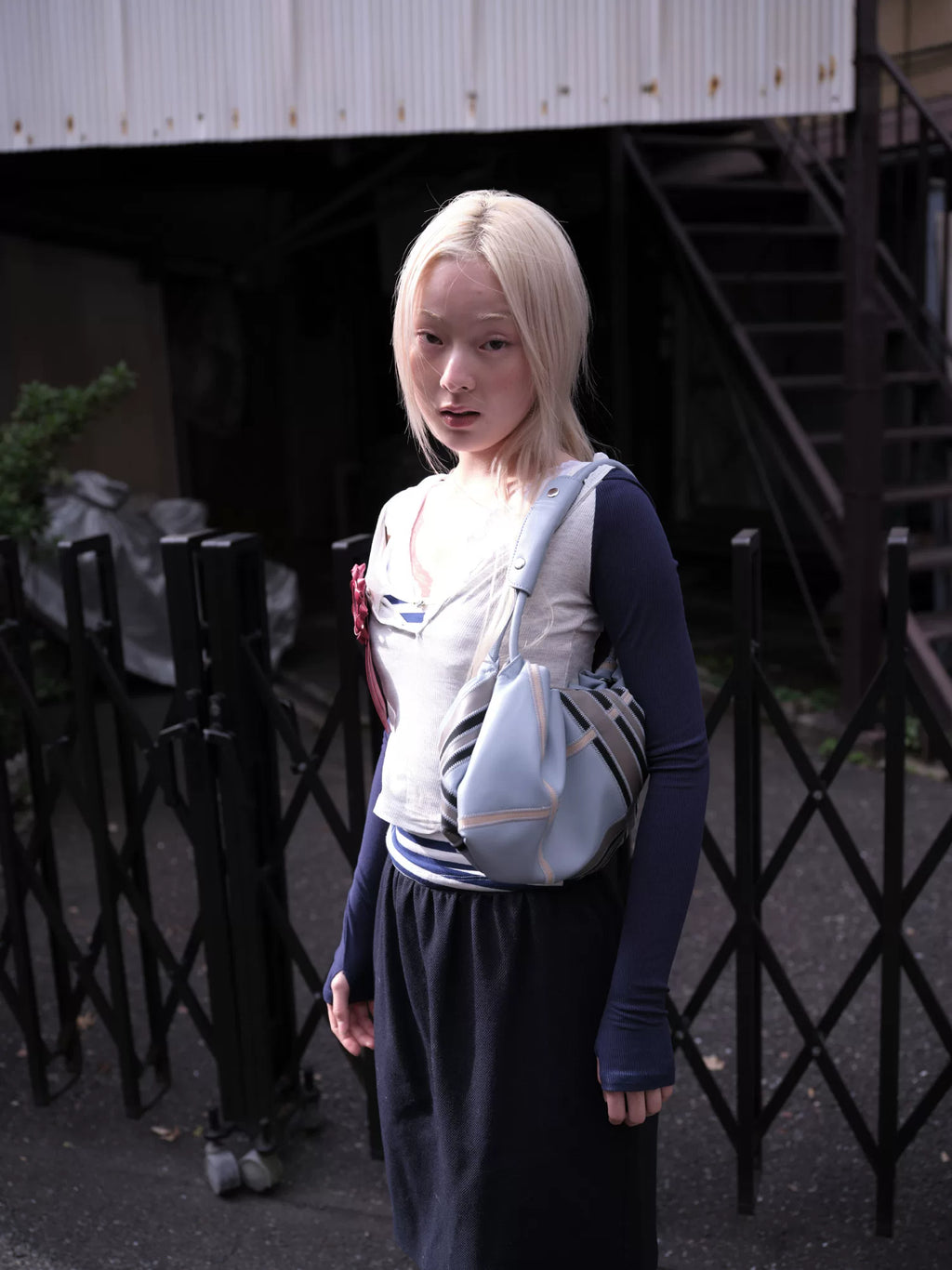 ECODAY Soft Pattern Flat Moon Premium Sense Underarm Shoulder Bag