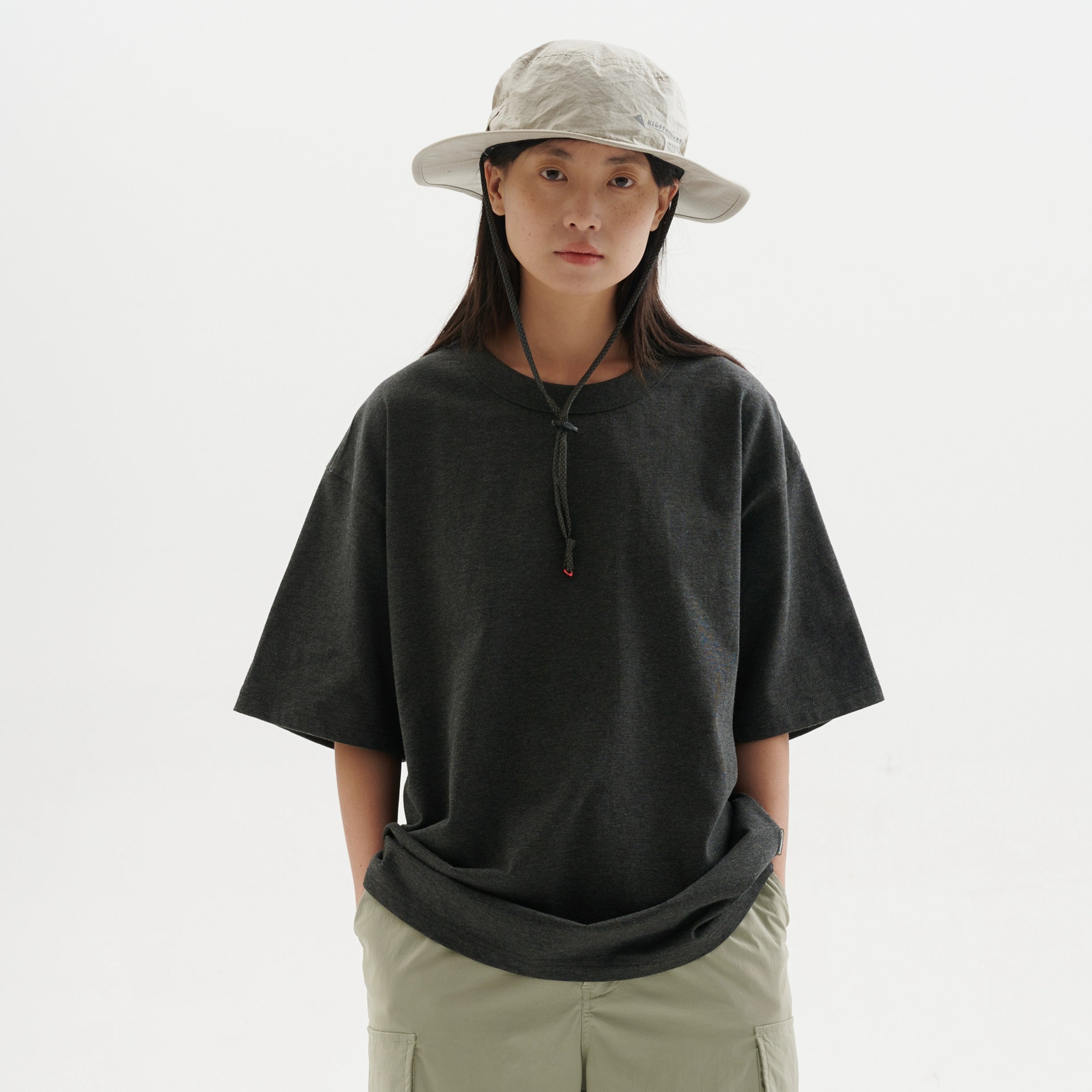 BUTTBILL custom-woven flower yarn fabric washed Japanese Tee