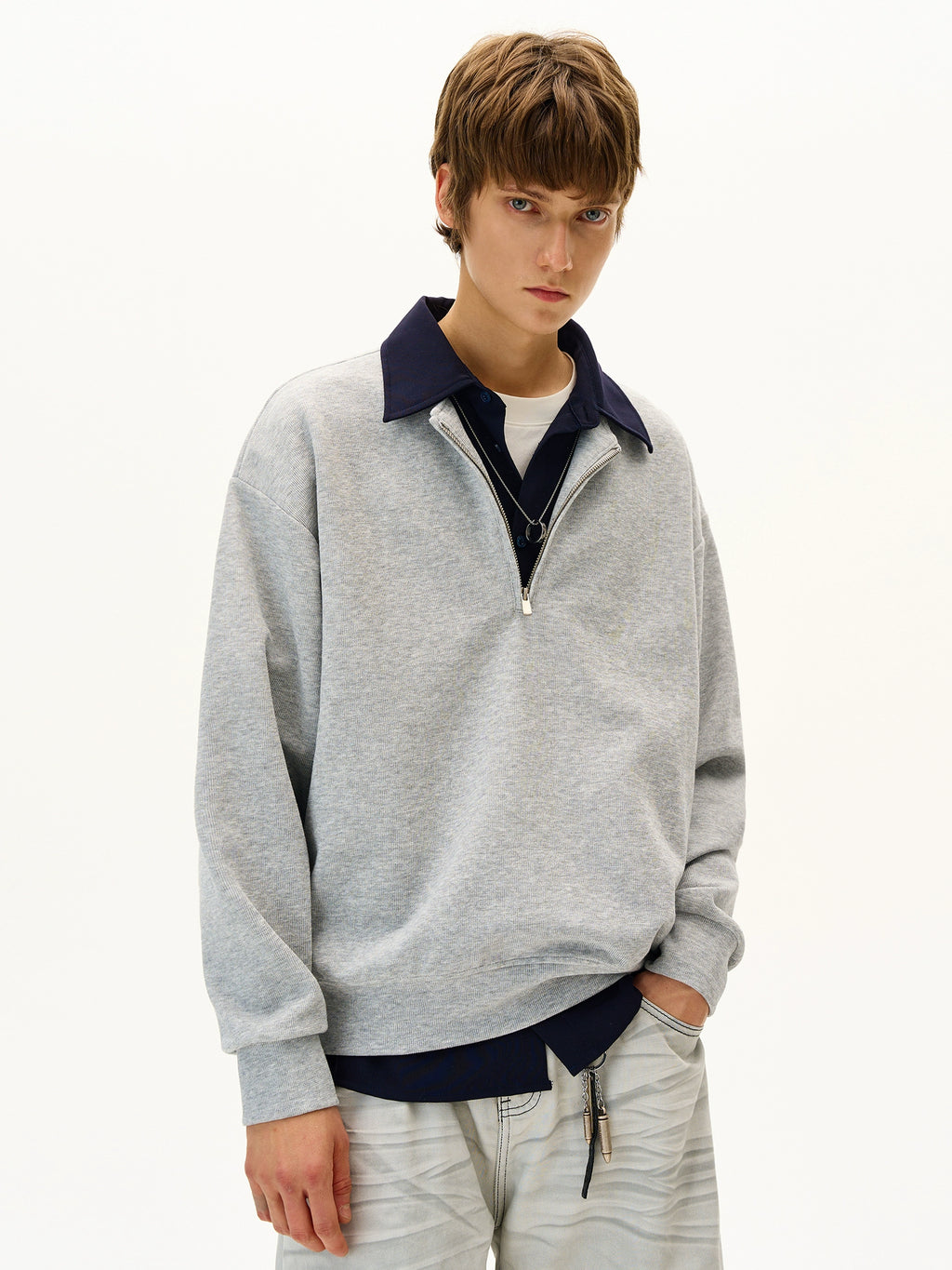 CHANYOOU Retro Fake Two-piece Spliced Sweater