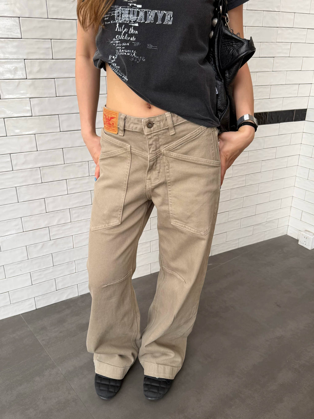 CCYE Straight Old Wide-leg Cargo Pants