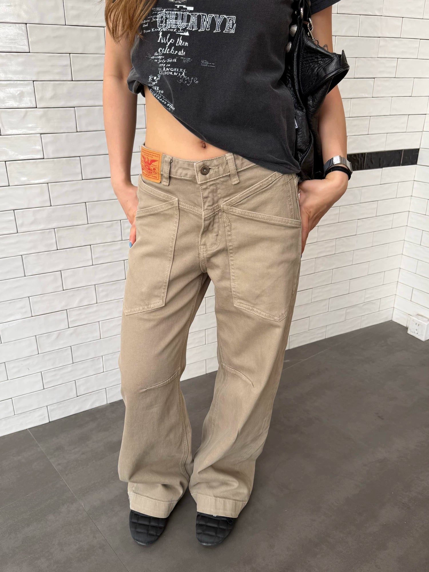 CCYE Straight Old Wide-leg Cargo Pants