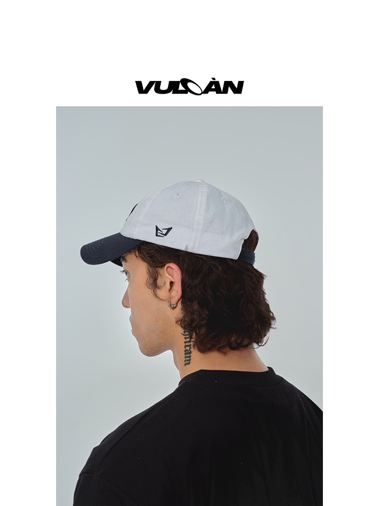 VULCAN Color Matching Letter Embroidery Contrasting Cap