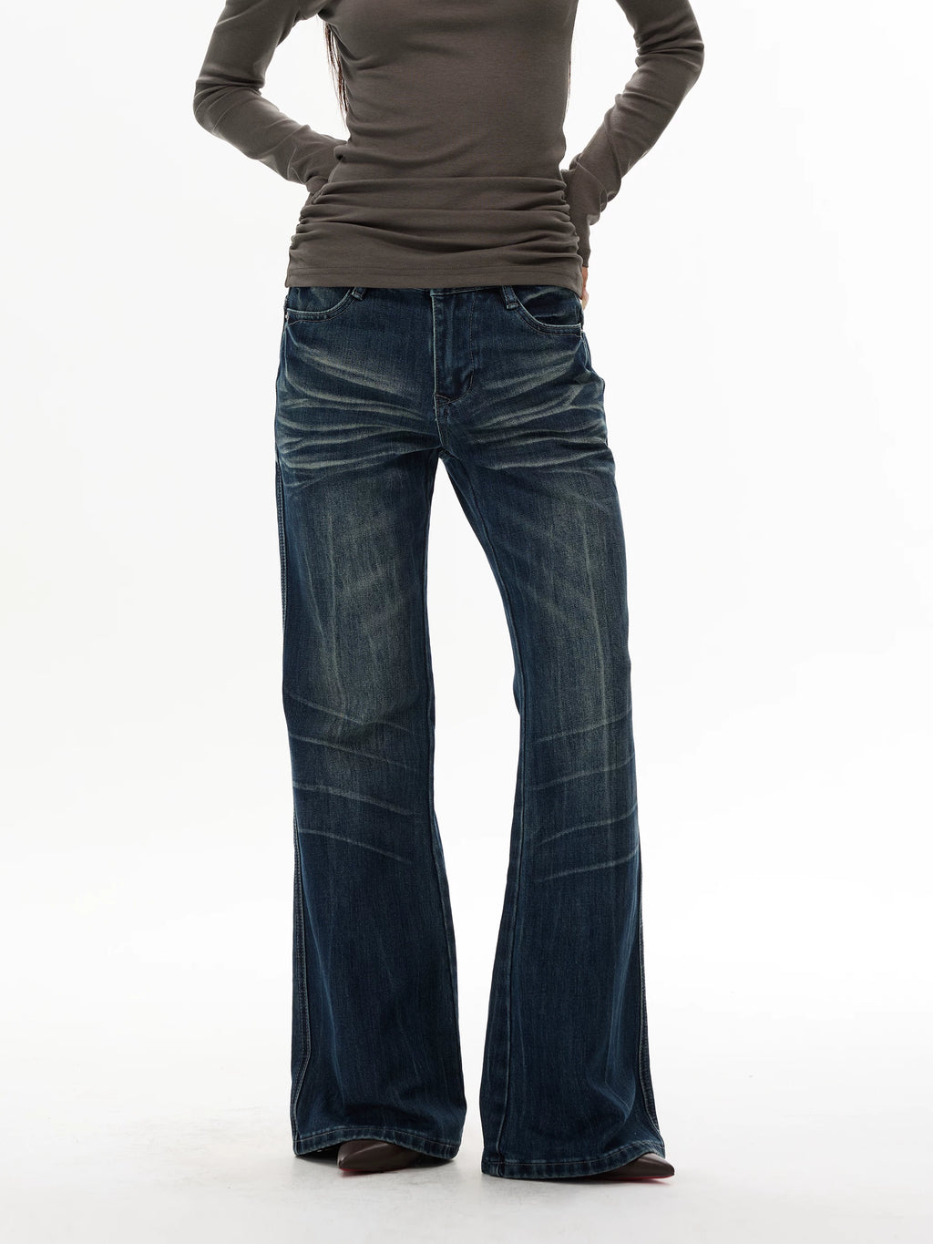 WLNEXT Casual Micro-Flared Jeans