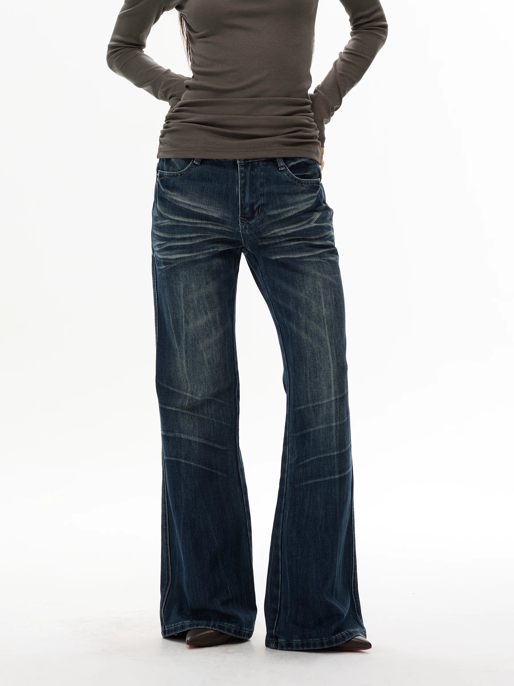WLNEXT Casual Micro-Flared Jeans