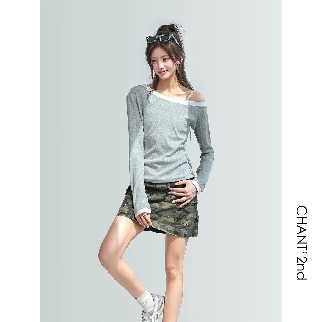 CHANT2nd Splicing Slant Shoulder Slim Sleeve
