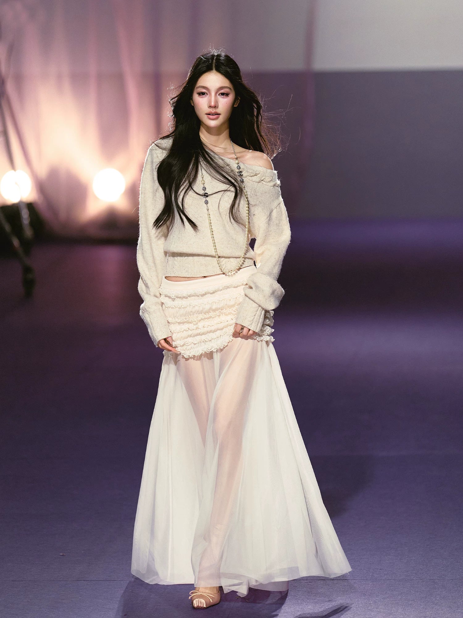 AGAM Lazy Waist and Thin Knitted Sweater