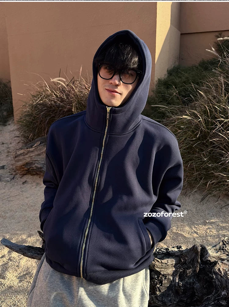 ZOZOFOREST Fleece Urban Casual Hooded Sweater