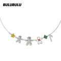 BULUBULU Gingerbread Man Premium Sense Collarbone Chain