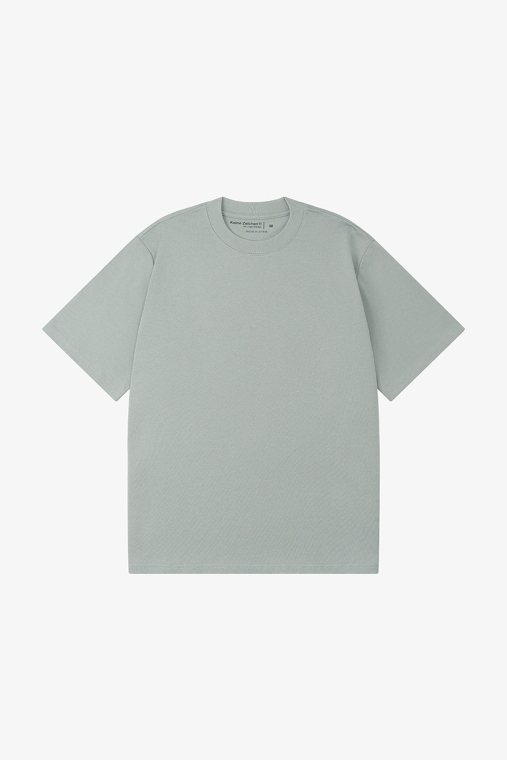 NO LOGO Short and Wide Version Round Neck Tee