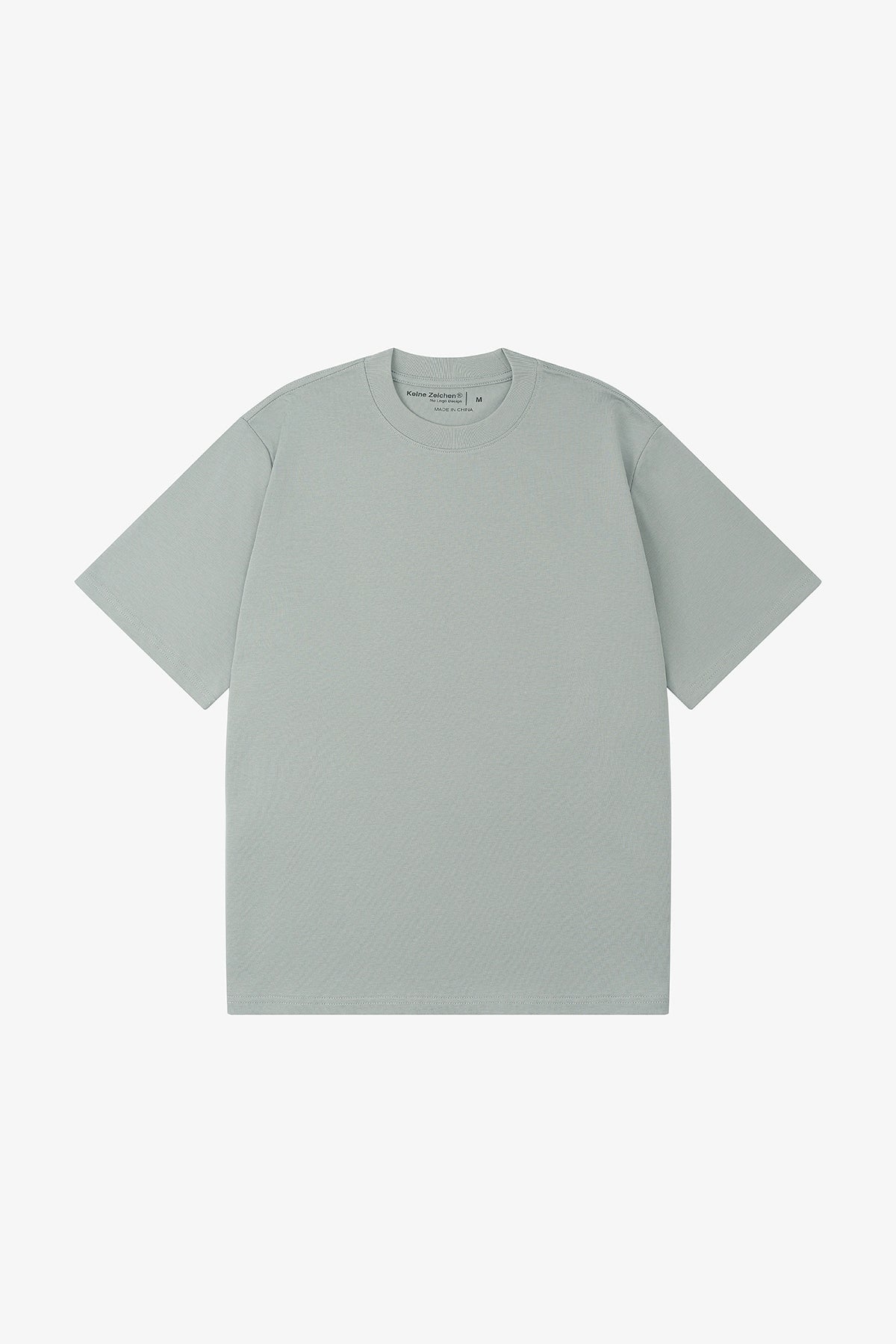 NO LOGO Short and Wide Version Round Neck Tee