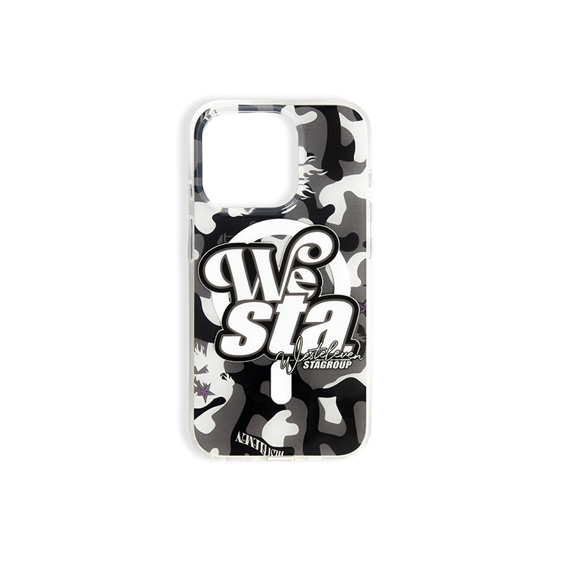WESTELEVEN Apple Snow Camouflage, Silicone Magnetic Phone Case