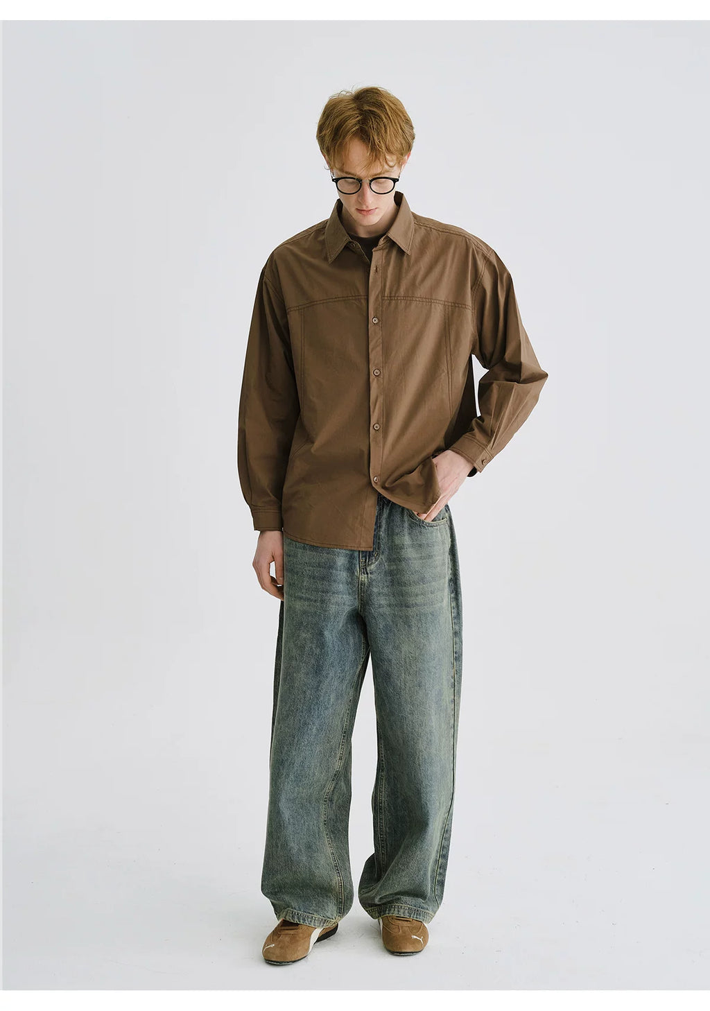 LIVINGTOWN Simple Versatile Lapel Casual Shirt