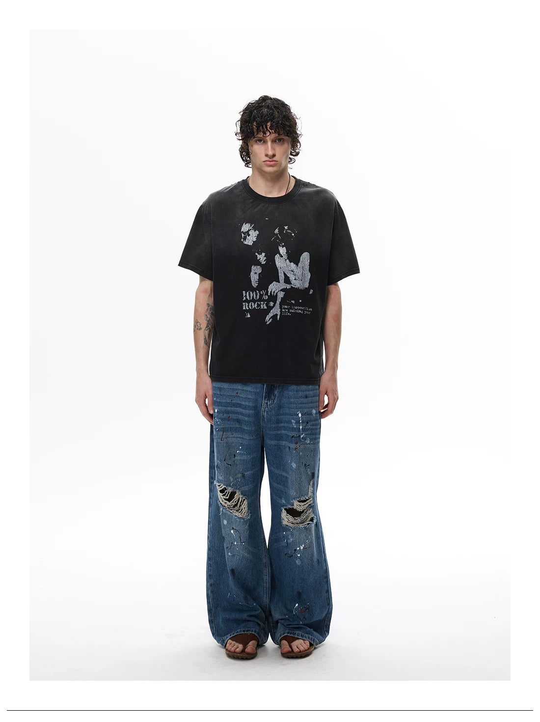 WLNEXT Vintage Premium Sense Loose Tee