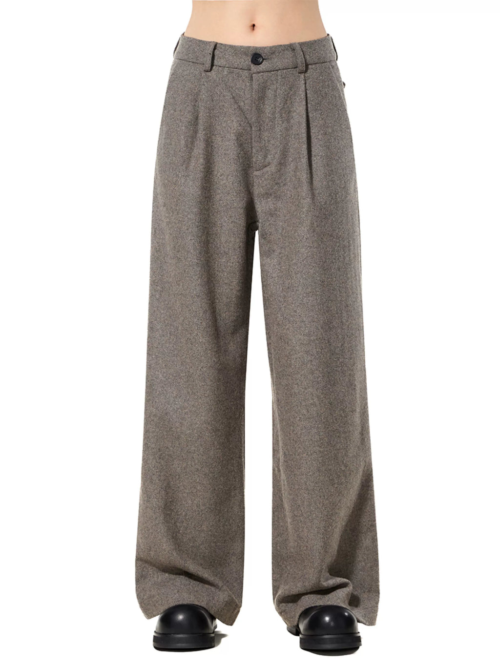 BTSG X Peoede 50% wool straight wide-leg Pants