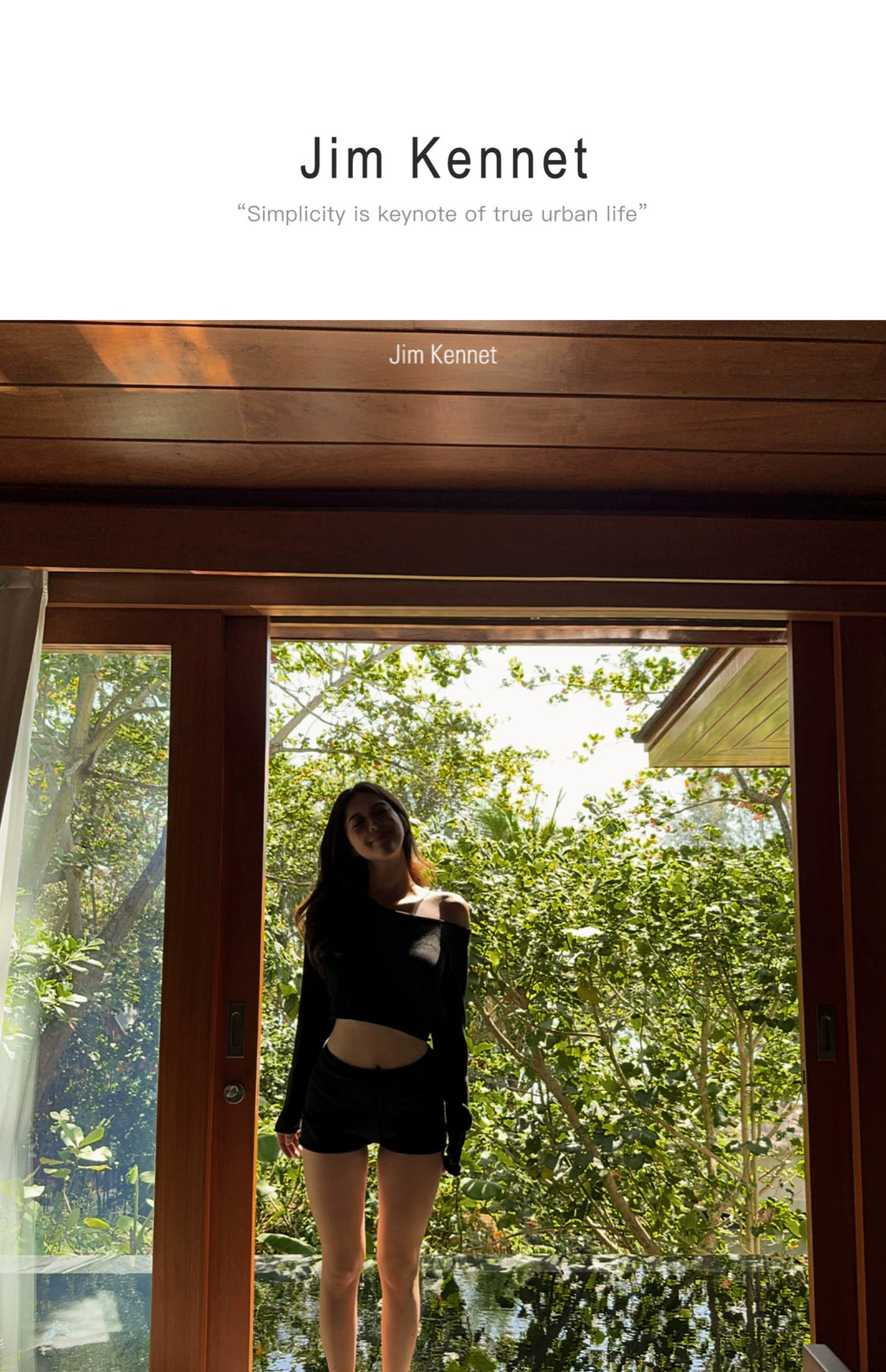 Jim Kennet Large Neckline Curled Short Long Sleeve Knitted Shorts Set