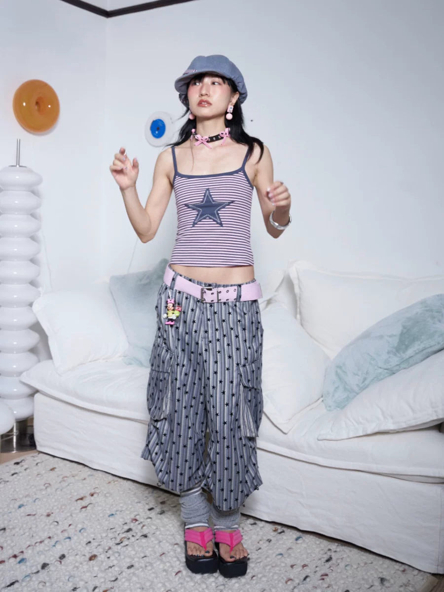 Enteralt Detachable Two-dimensional Star Slacks