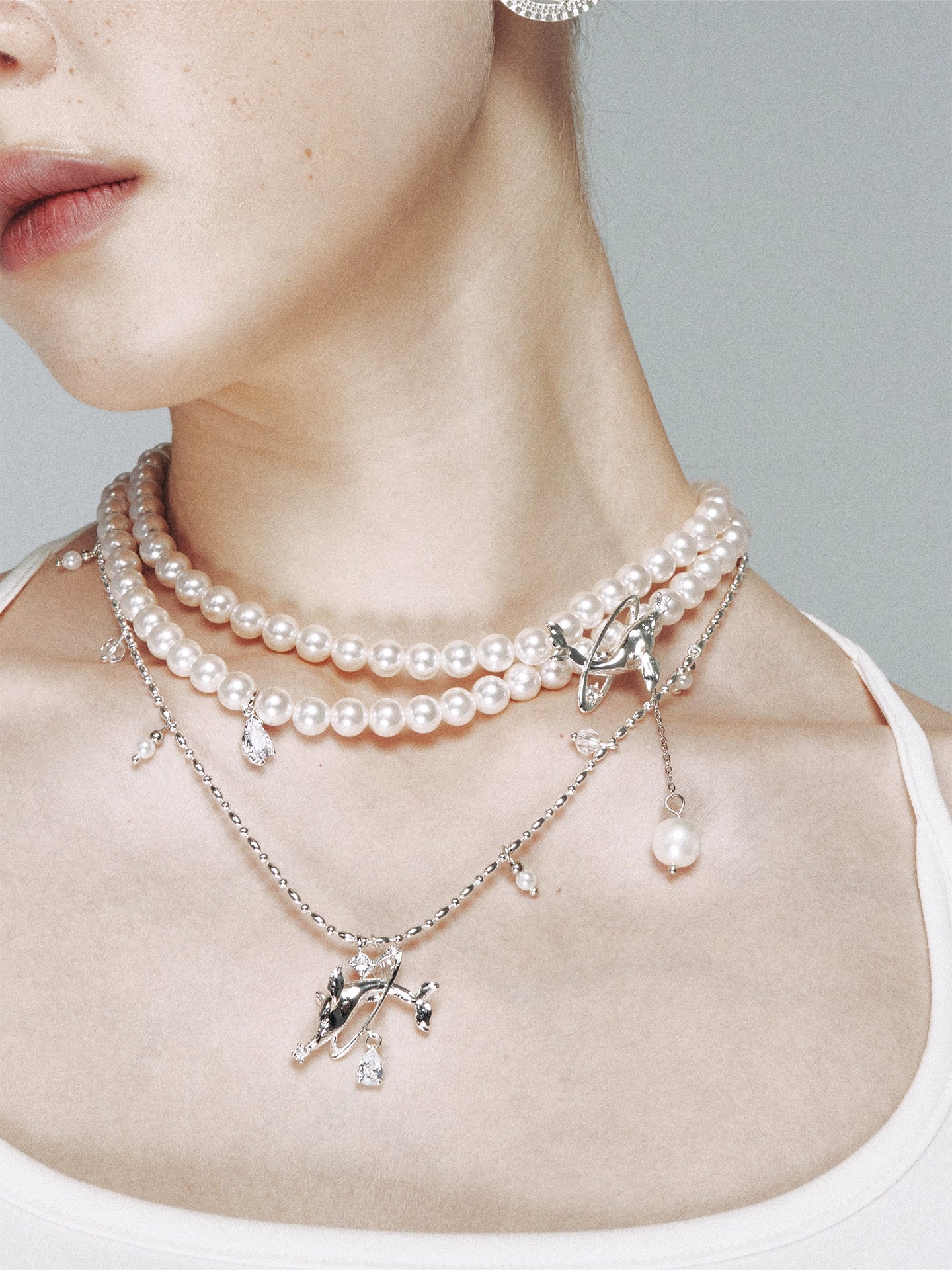 1JINN Whale Pendant Collarbone Chain